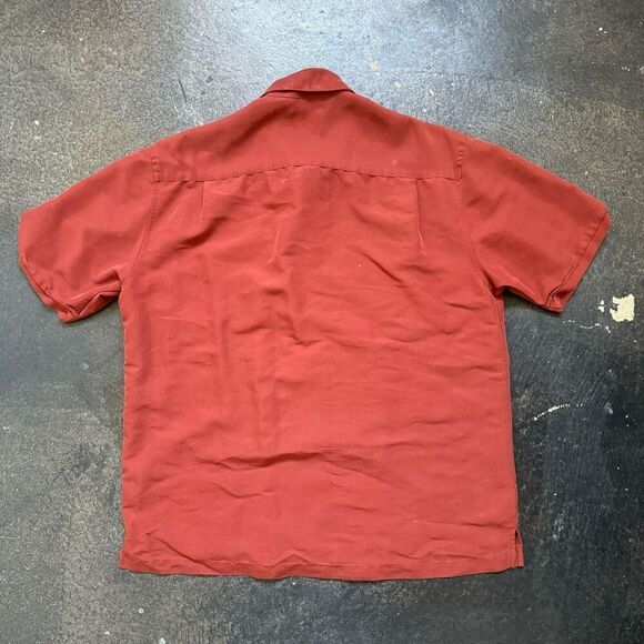 Centro Men’s Button Up Rayon Blend Shirt Poker Embroidery Style Size Large - Picture 2 of 16